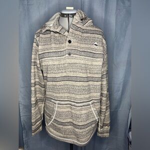 Burton Gray Striped Hoodie